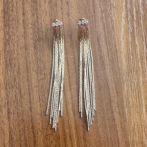 Elegant Gold Tassel Earrings 🌺